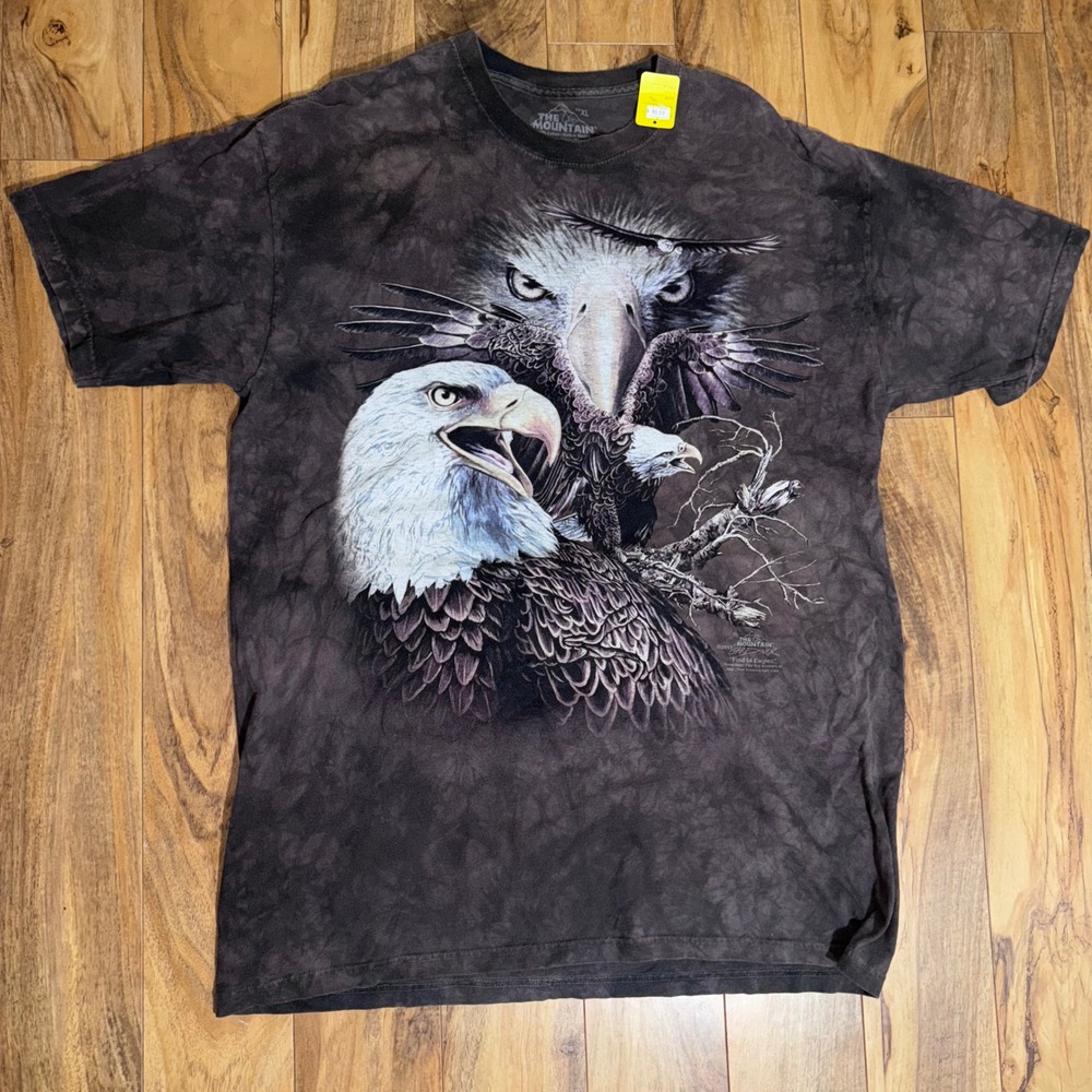 The Mountain Find‎ 14 Eagles Graphic T-Shirt XL Brown Tie Dye Gardner 2013 Mens